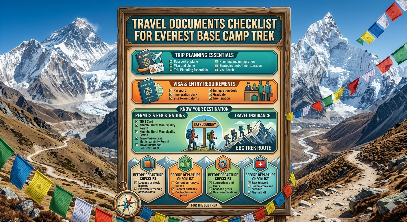 Travel Documents Checklist for Everest Base Camp Trek
